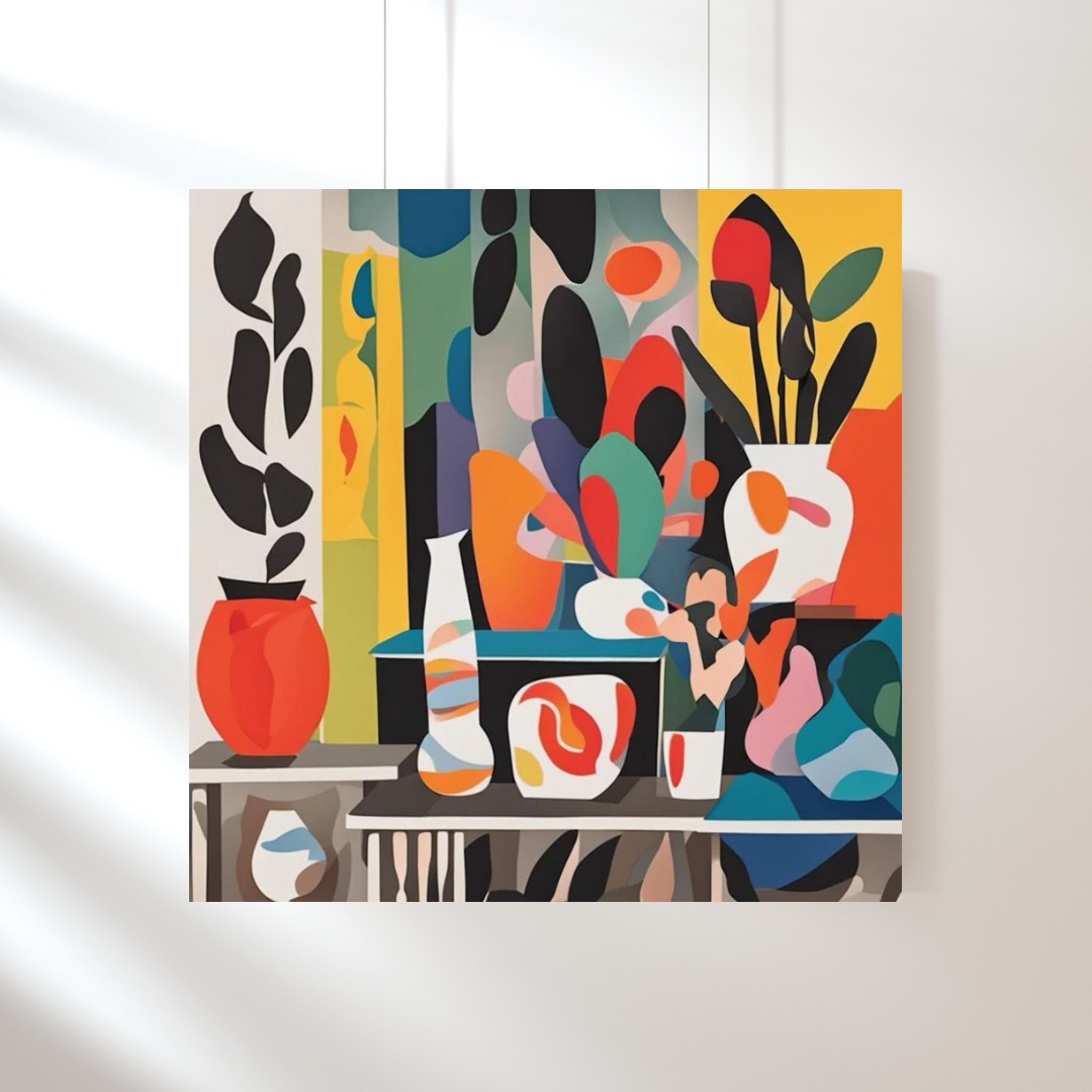 Abstract Mélange Digital Art Print, Bright Abstract Wall Art, Maximalist Art Print, Colourful Home Decor