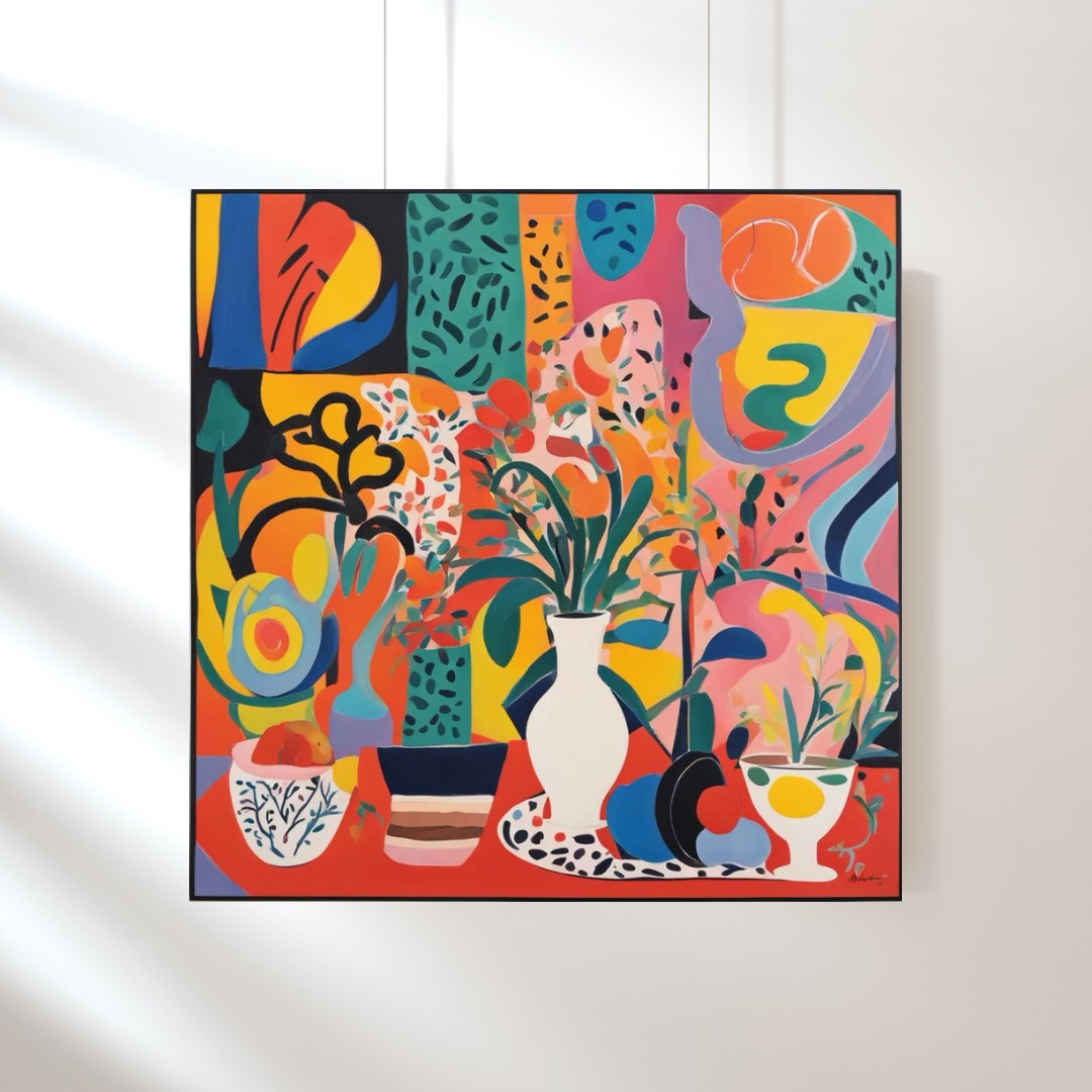 Vivid Collage Digital Art Print, Vibrant Abstract Wall Art, Maximalist Colorful Art Print, Vibrant Home Decor