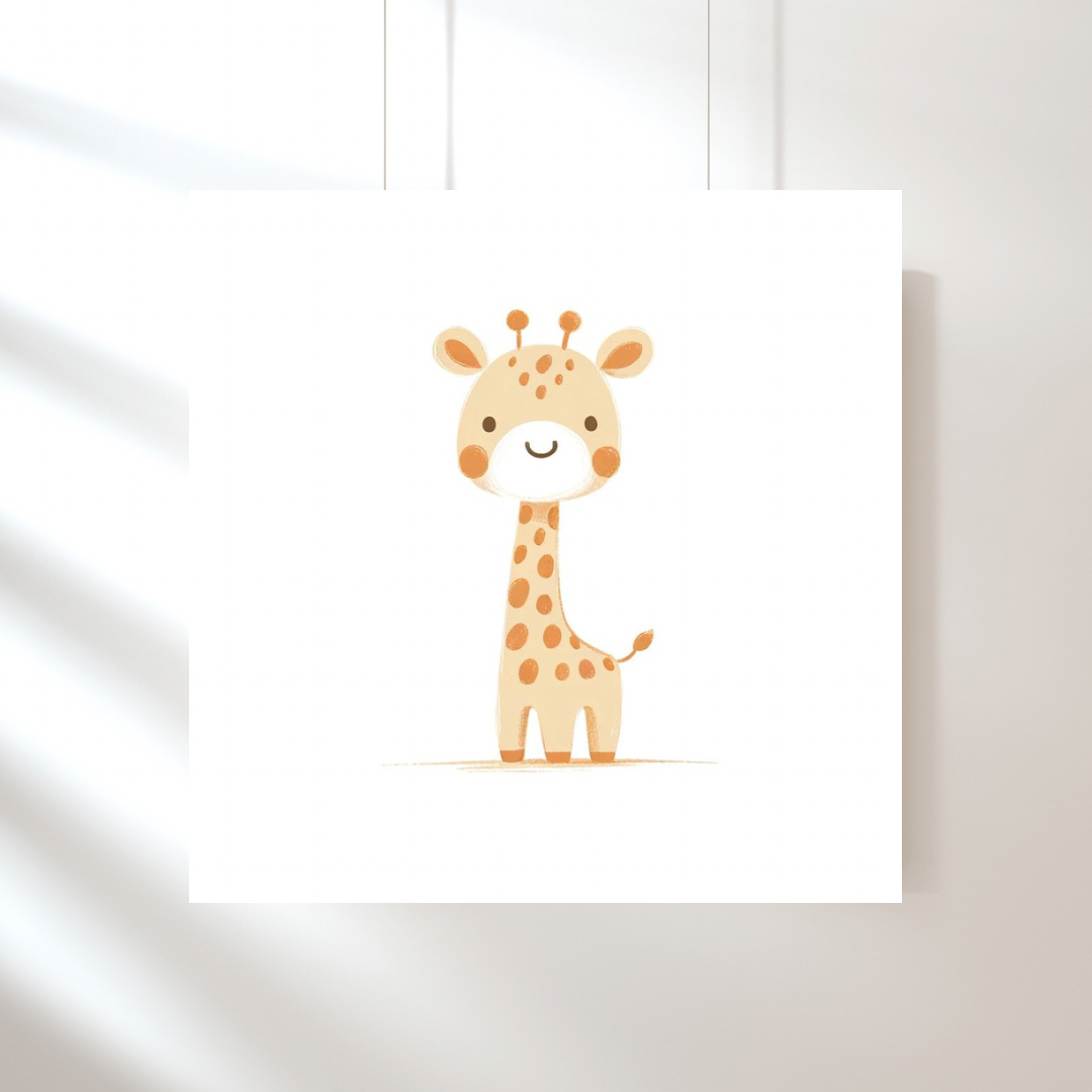Baby Giraffe Nursery Art Print, Kids Bedroom Wall Art, Nursery Kids Bedroom Decor