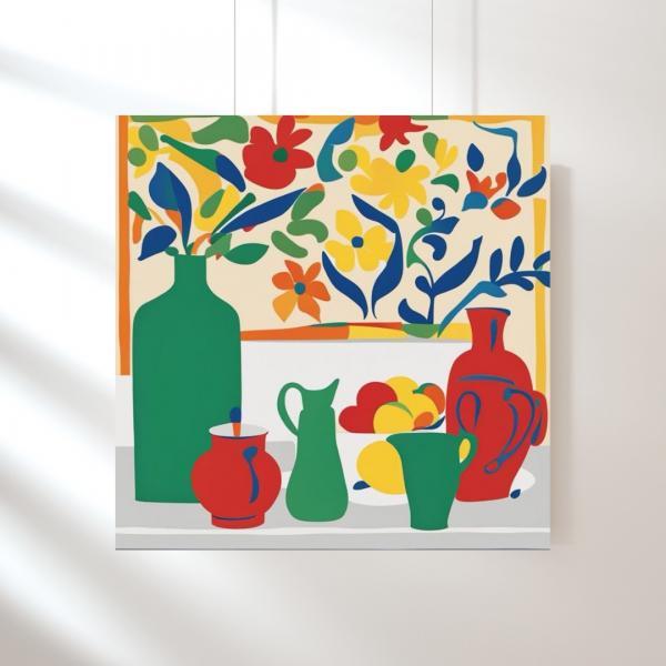 Vibrant Tableau Digital Art Print, Vibrant Abstract Wall Art, Maximalist Colorful Art Print, Vibrant Home Decor